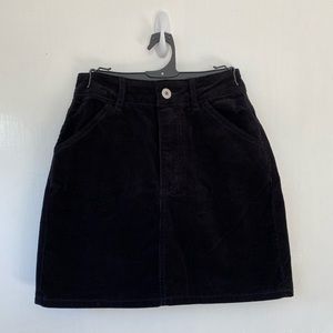Cotton On Size 2 Black Corduroy Mini Skirt